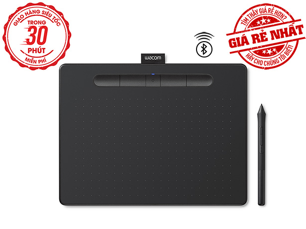 Bảng Vẽ Điện Tử Wacom Intuos M CTL6100WLK (Bluetooth, Black)