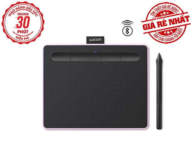 Bảng Vẽ Điện Tử Wacom Intuos S CTL4100WLP (Bluetooth, Pink)